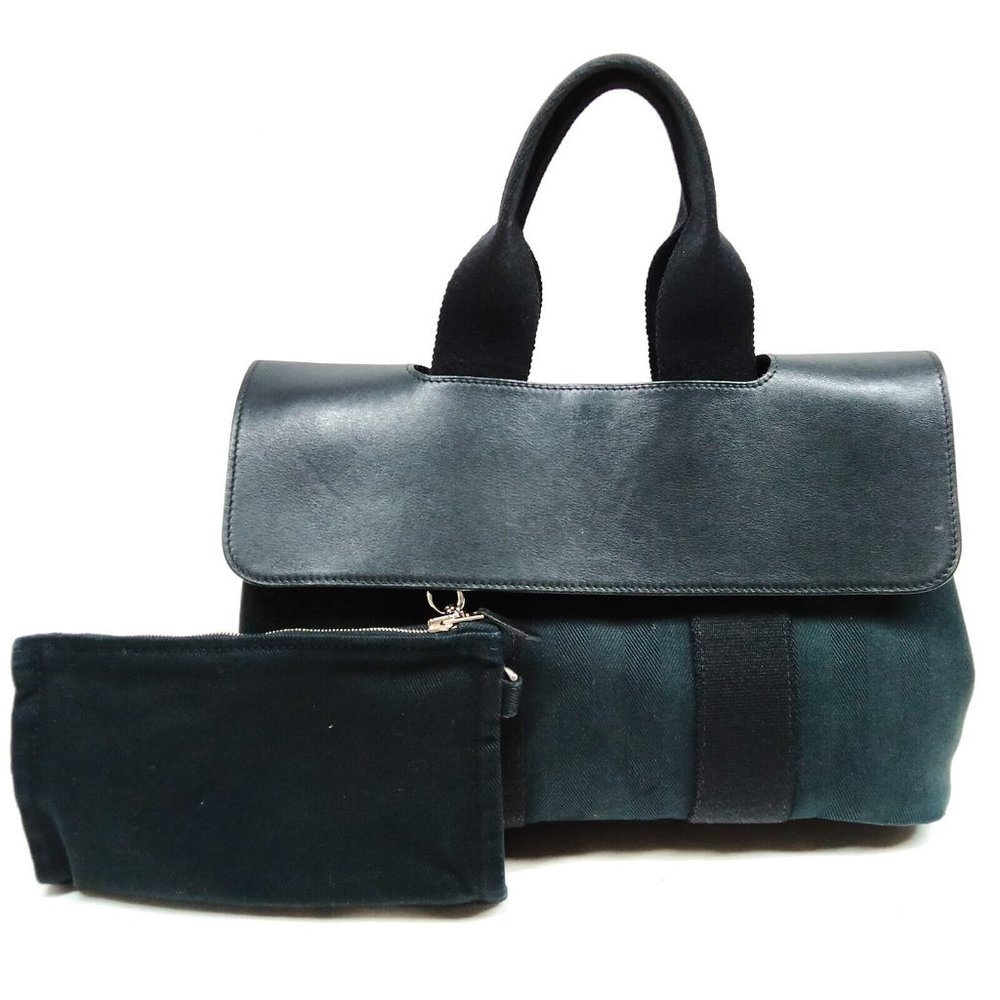 Hermes Hand Bag Black Canvas 3223087
